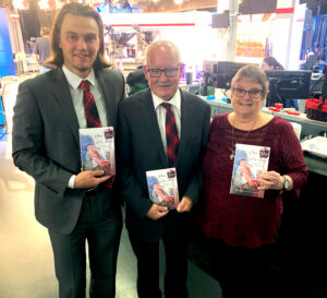 Callum Fraser with Rick and Sheila Fraser