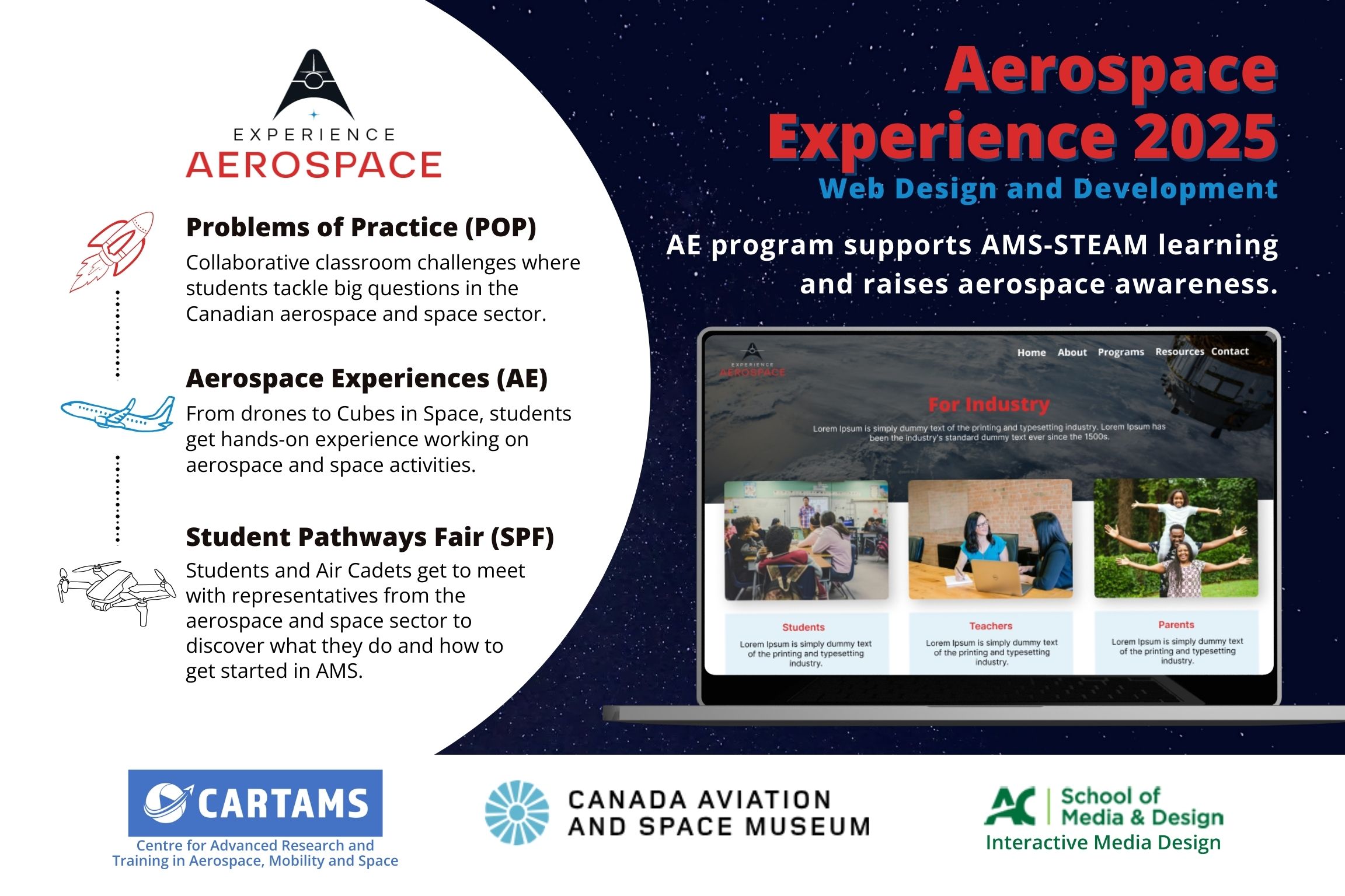 Aerospace Experience 2025: AE program supports AMS-STEAM learning and raises aerospace awareness.