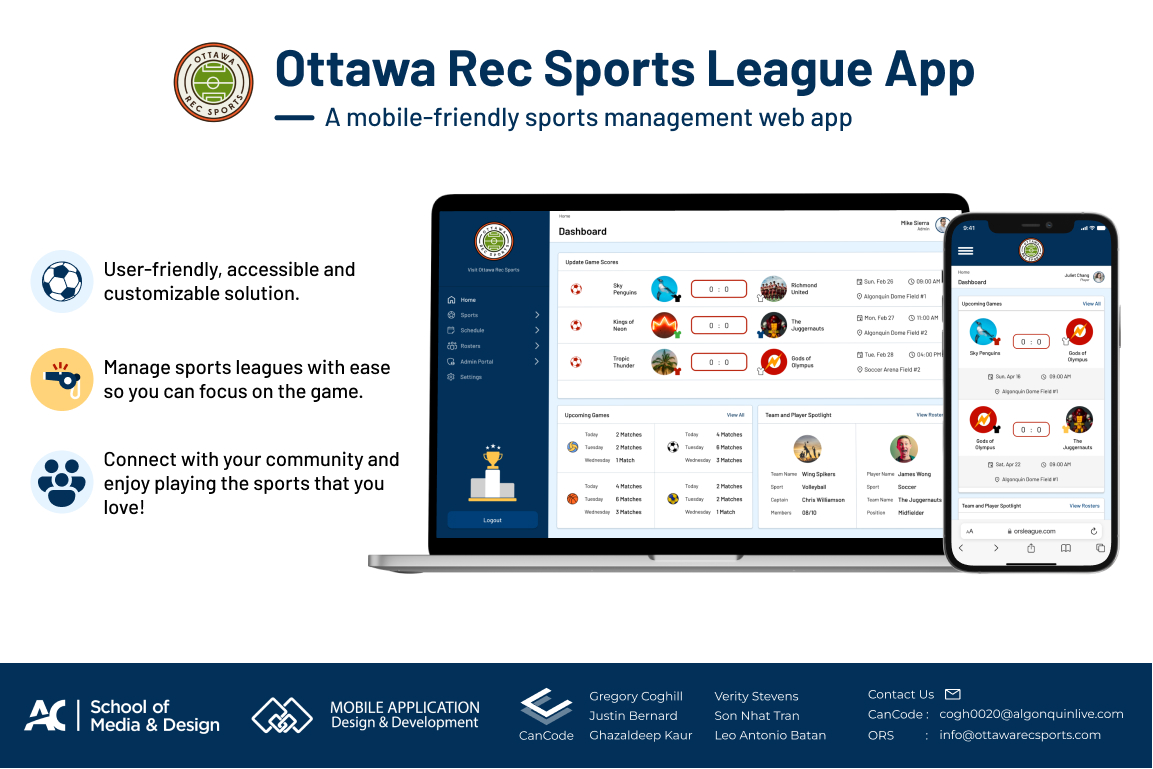 Header poster for Ottawa Rec Sports League App