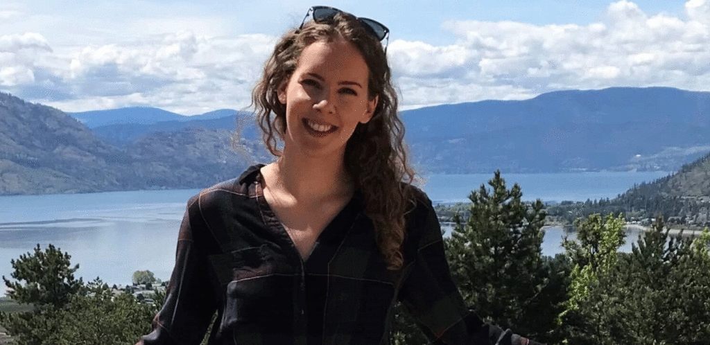 female BHTM student at co-op placement in BC