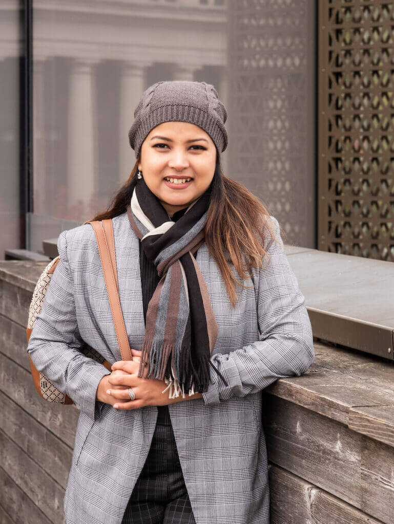 Tourism - Travel Services female student outdoors