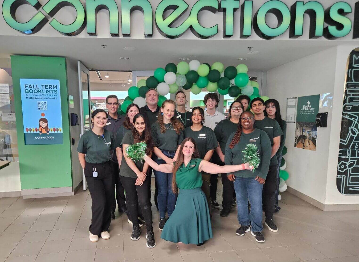 Group photo of employees at the Residence Shopping event at Algonquin College