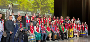 group photo of graduates at ceremony