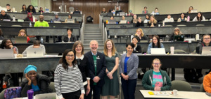 nursing student greet speakers during Nurses week 