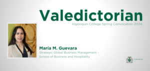 Headshot and information of valedictorian Maria Guevara