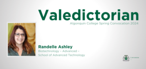 title card of valedictorian Randelle Ashley with headshot