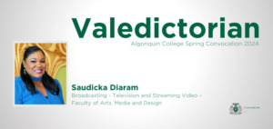 Headshot and info about valedictorian Saudicka Diaram