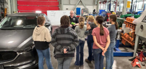 middle school girls attend automotive workshop 