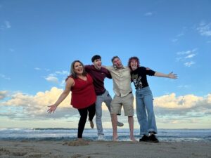 L-R: Natasha Hiltz-Commanda, Wade Boudrias, Brad Bergeron, Jazmin Remillard enjoyed their visit to Australia.