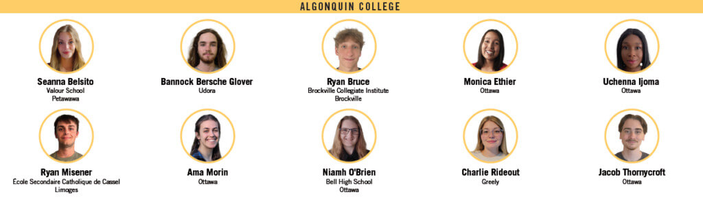 2024 Schulich Builders scholarship recipients at Algonquin College