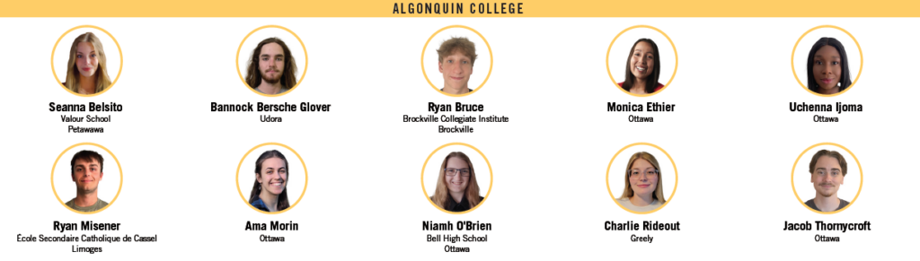 2024 Schulich Builders scholarship recipients at Algonquin College