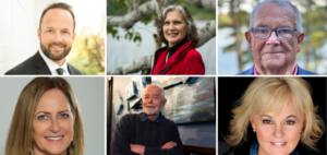 headshots of six people receiving honorary degrees