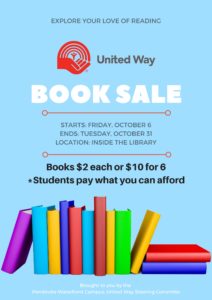 United Way Book Sale, Algonquin College, Pembroke Campus