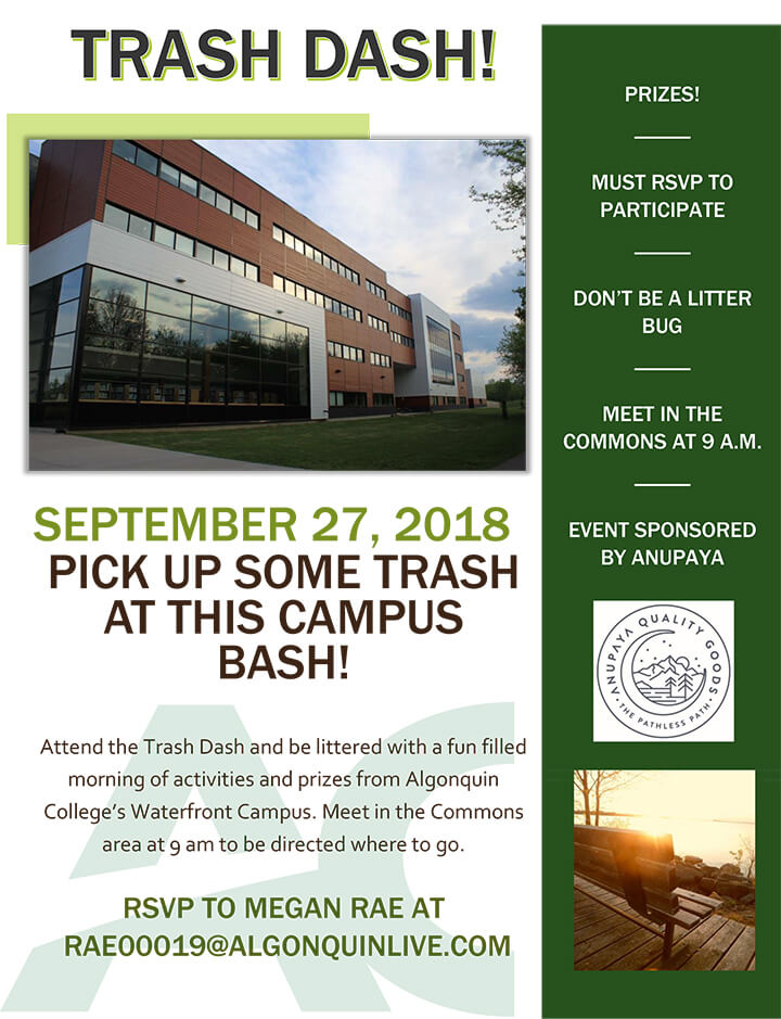 Trash Dash, Algonquin College, Pembroke Campus