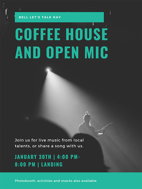 Bell Let's Talk Day: Open Mic and Coffee House, Algonquin College, Pembroke