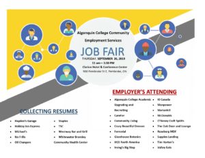 Job Fair, Algonquin College, Pembroke Campus