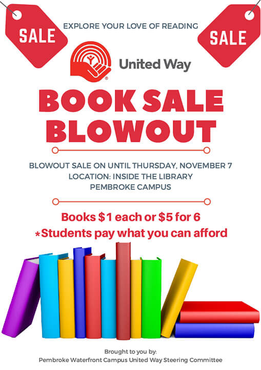 United Way Book Sale Blowout - Pembroke Campus