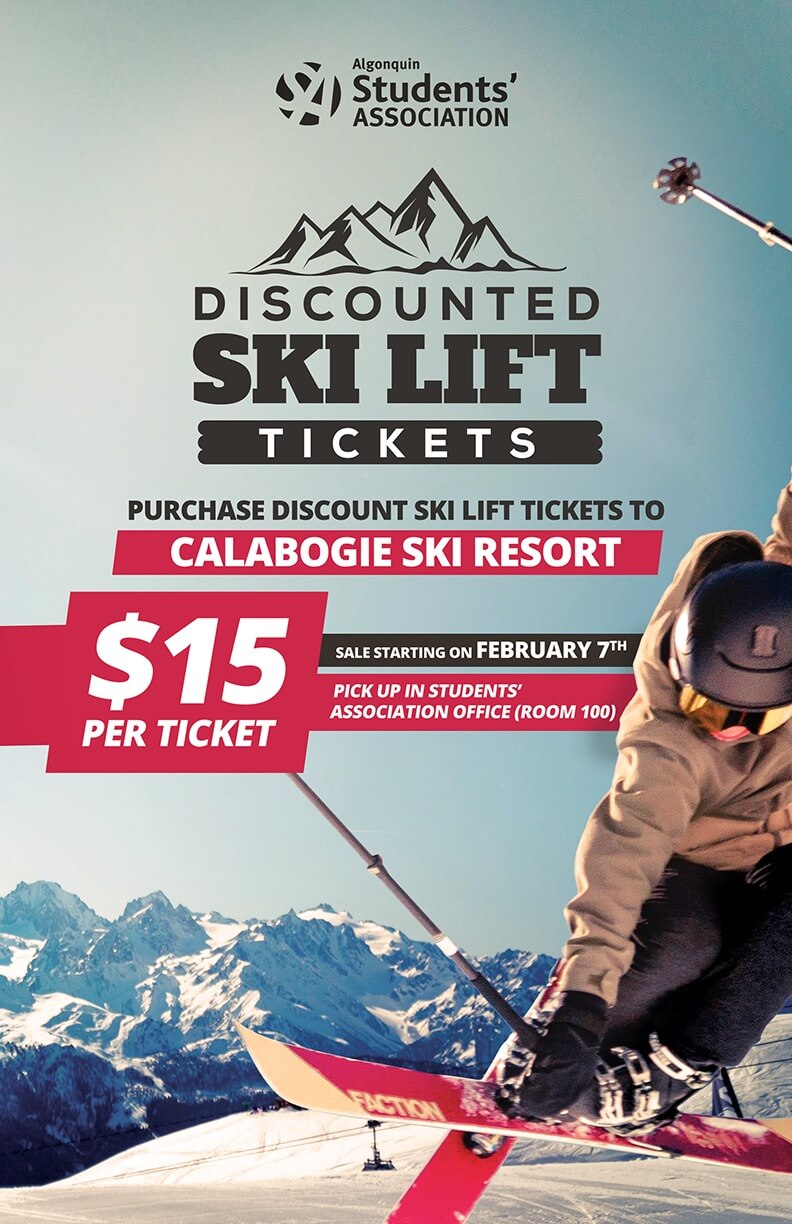 Discounted Ski Lift Tickets On Sale Now! Pembroke Campus