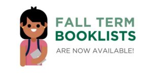 Fall Term Text Books