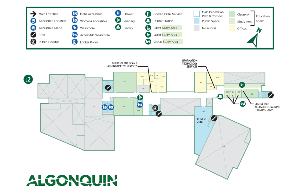 Image of Pembroke Campus Map, Level 2