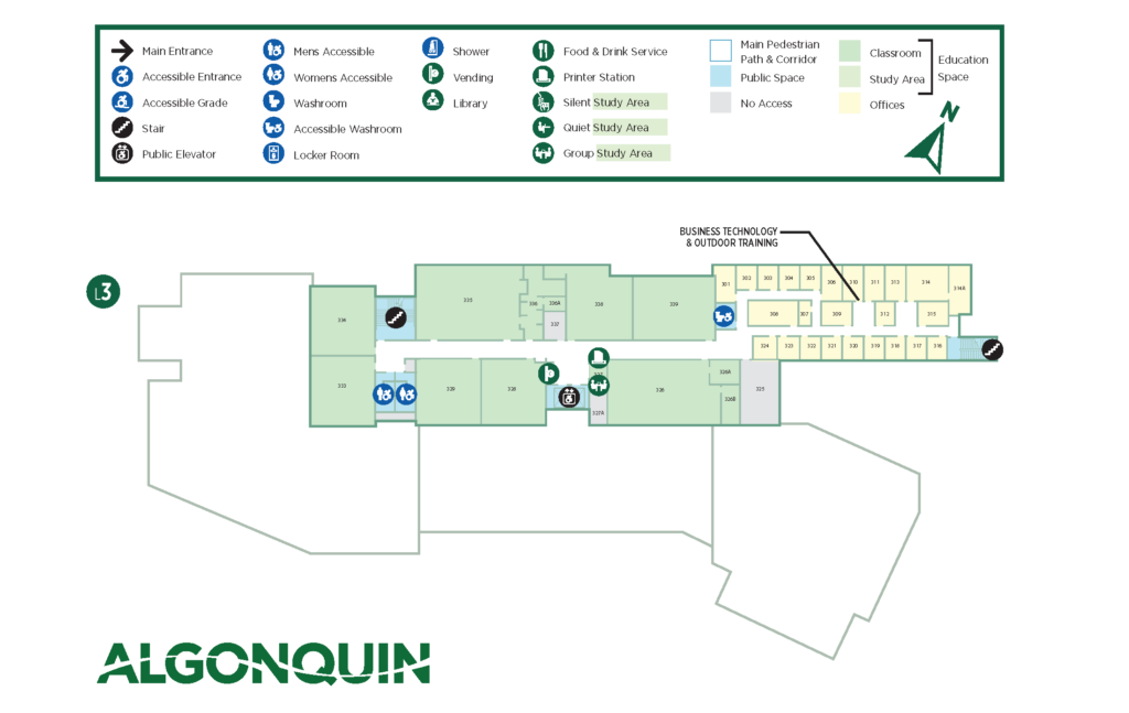 Image of Pembroke Campus Map, Level 3