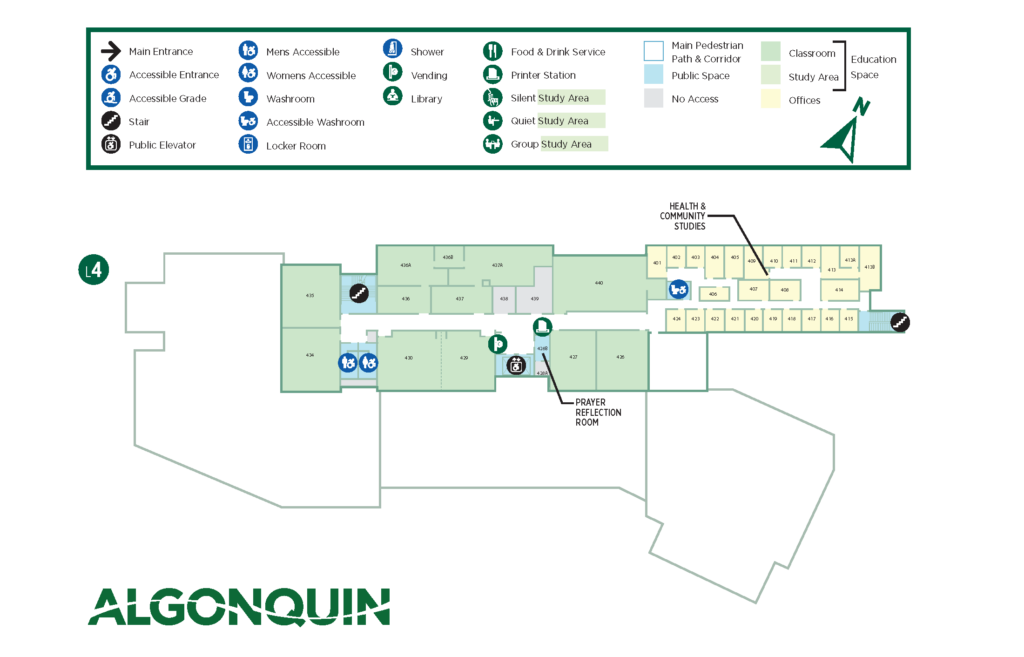 Image of Pembroke Campus Map, Level 4