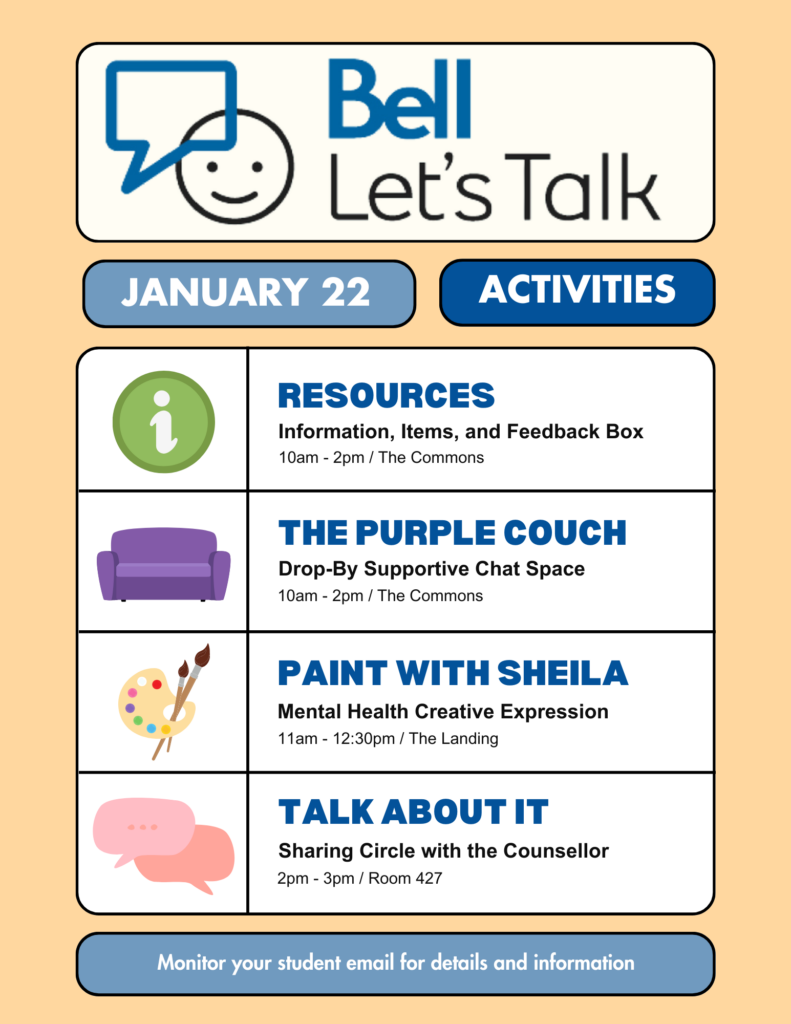 Bell Let's Talk Jan 22, 2025 Events