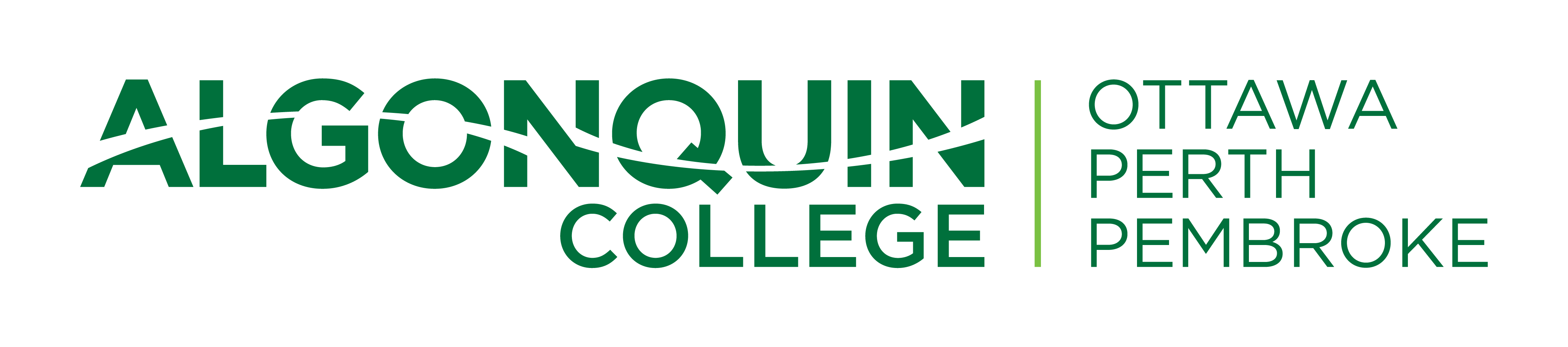 Algonquin College logo including Ottawa, Perth, and Pembroke