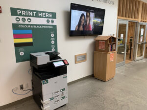 An image of a Ricoh multi function printer located at the Perth campus near the Library.