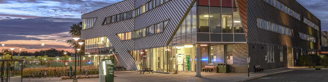 Image of Algonquin College in the evening